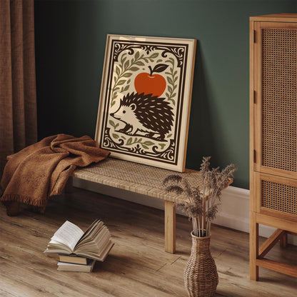 Cute Autumn Hedgehog Poster