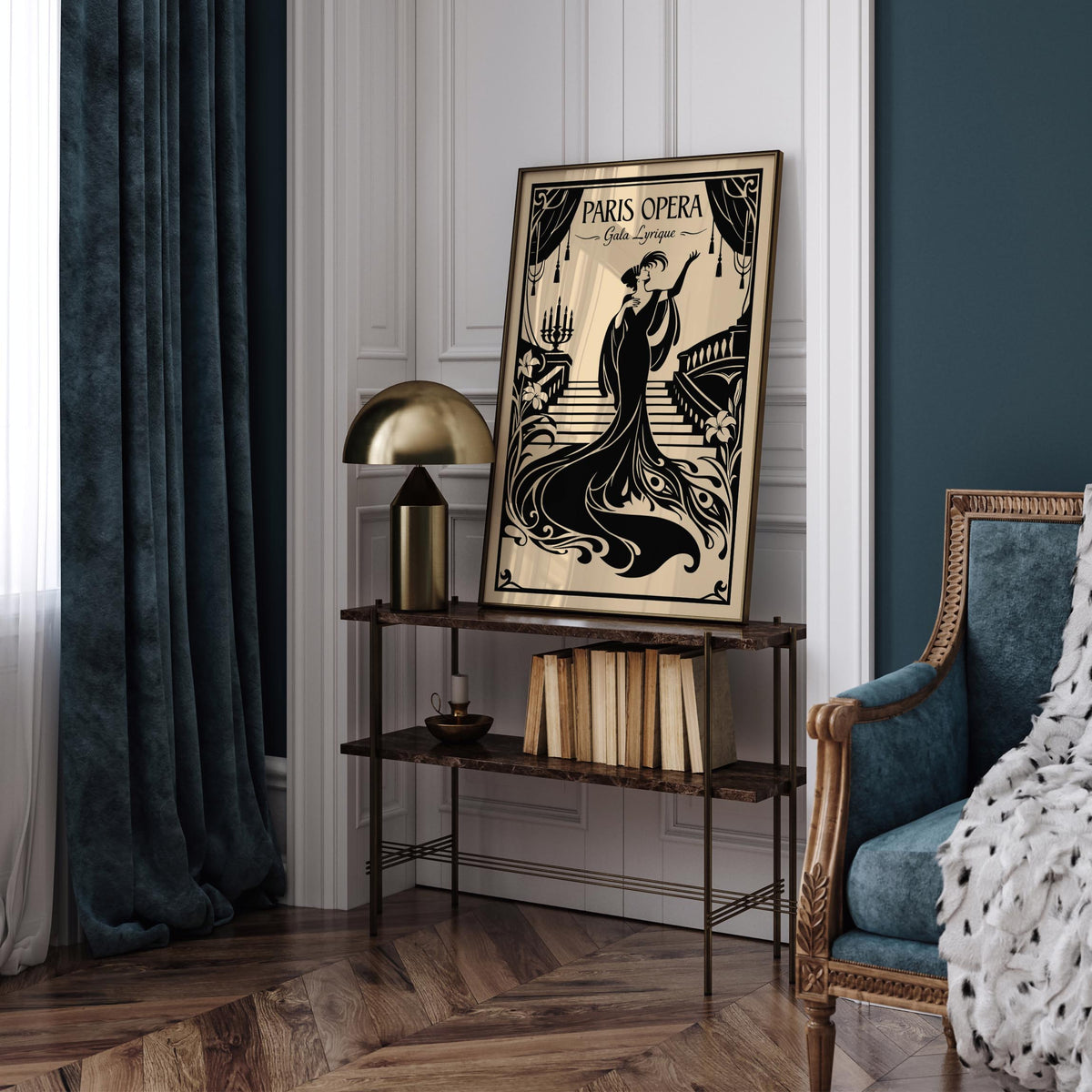 Paris Opera Gala Lyrique Vintage Music Poster
