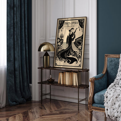 Paris Opera Gala Lyrique Vintage Music Poster