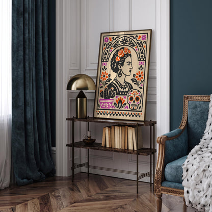 Frida Kahlo Inspired Wall Art Print – Mexican Art Poster