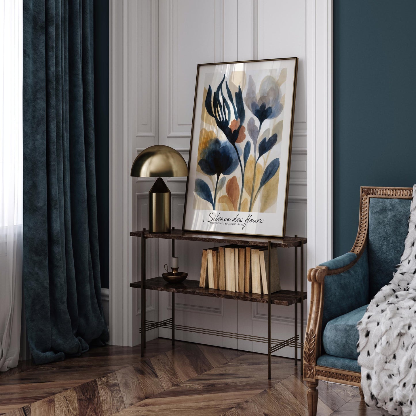 Silence des Fleurs Poster - Artistic Floral Print