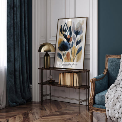 Silence des Fleurs Poster - Artistic Floral Print