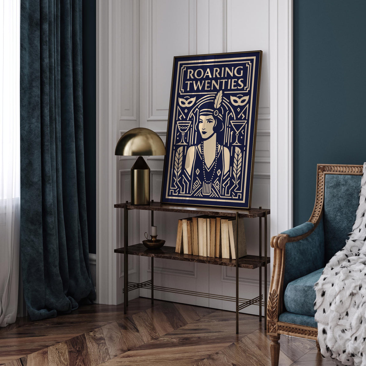 Roaring Twenties Flapper Girl Art Deco Poster