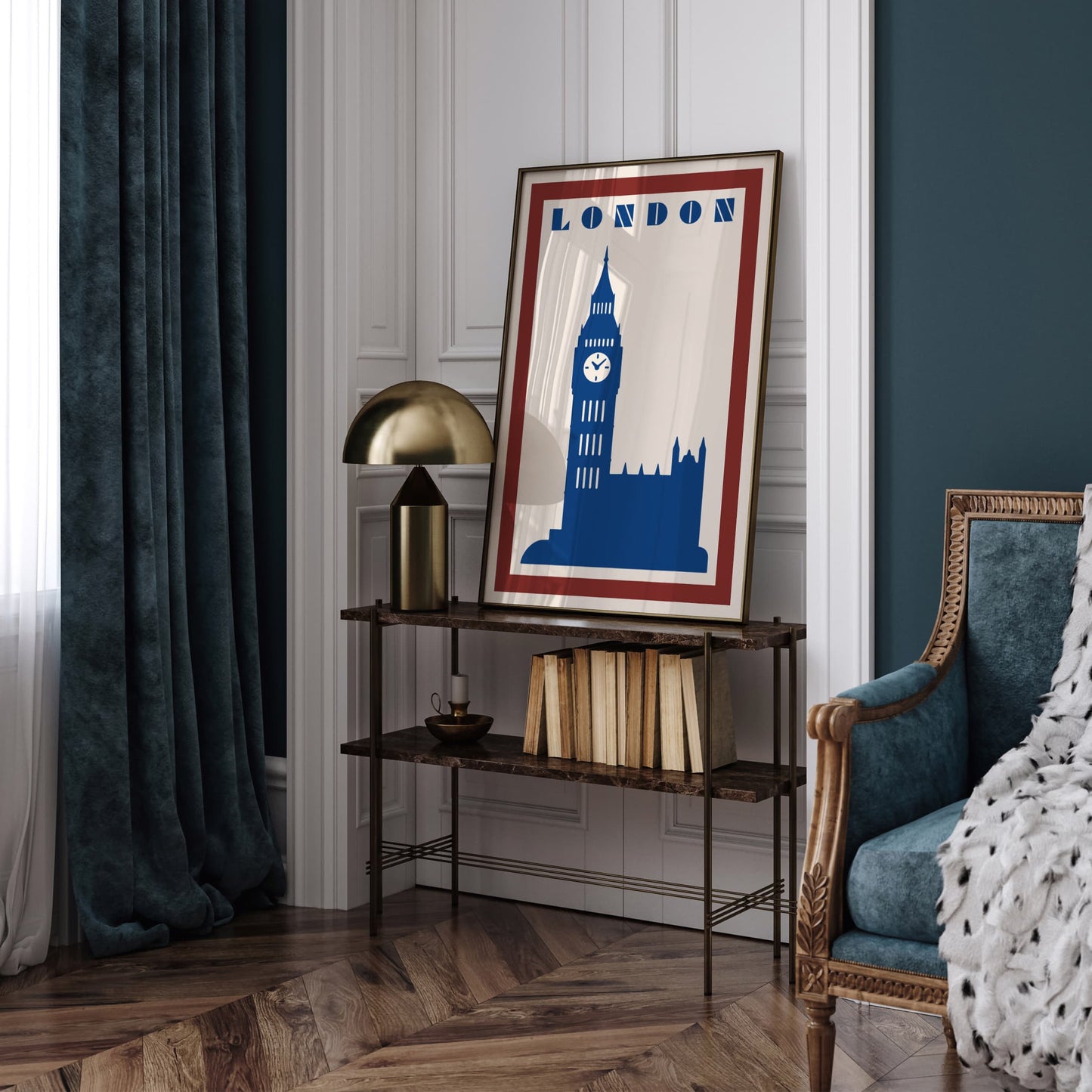 London Travel Poster - Modern Minimalist Wall Art