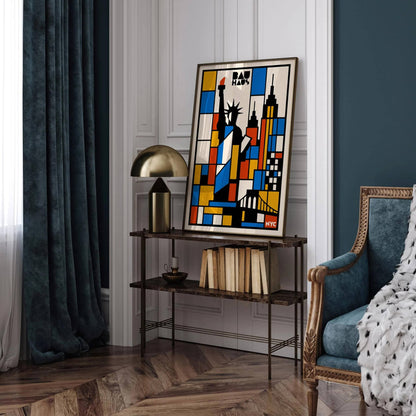 Bauhaus NYC Exhibition Poster - Retro Geometric Art Print