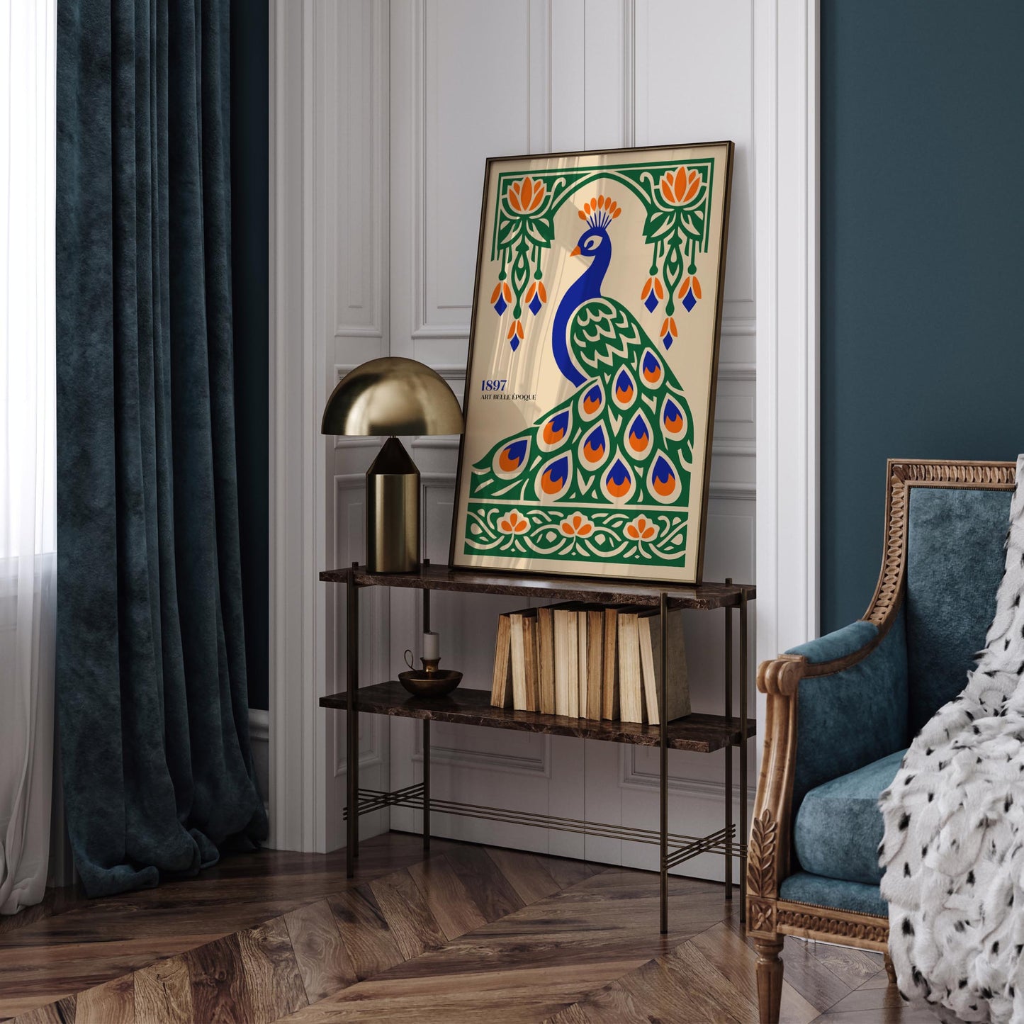 Art Belle Epoque Peacock Wall Art Print