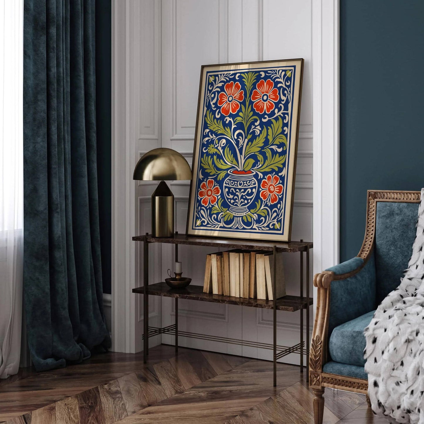 Elegant Floral Cut Outs Poster