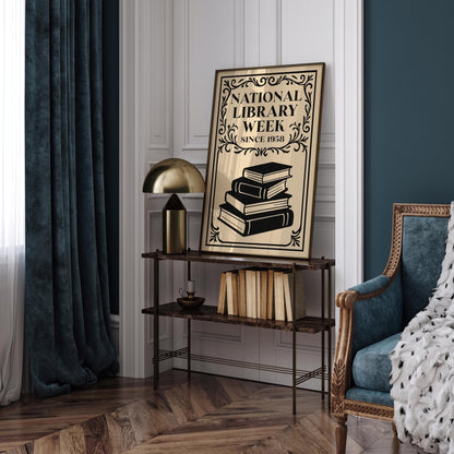 National Library Week Vintage Poster