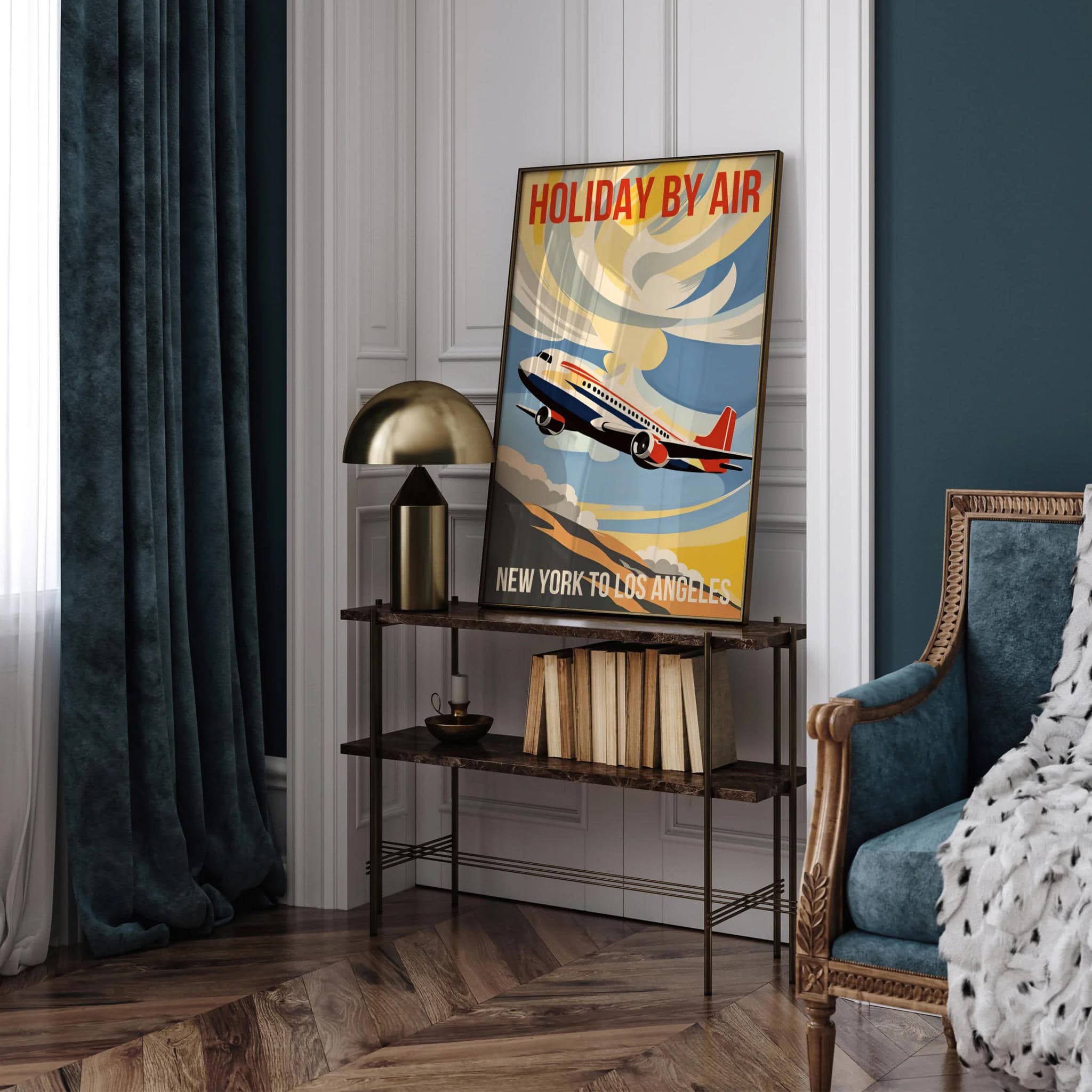 Retro Travel Poster NY to LA – HypeSheriff