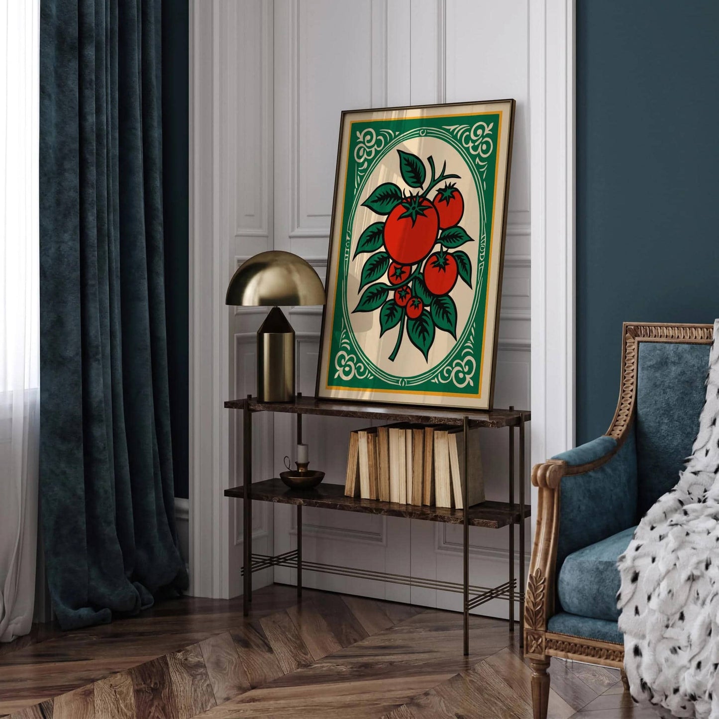Red Tomatos Rococo Inspired Style Print