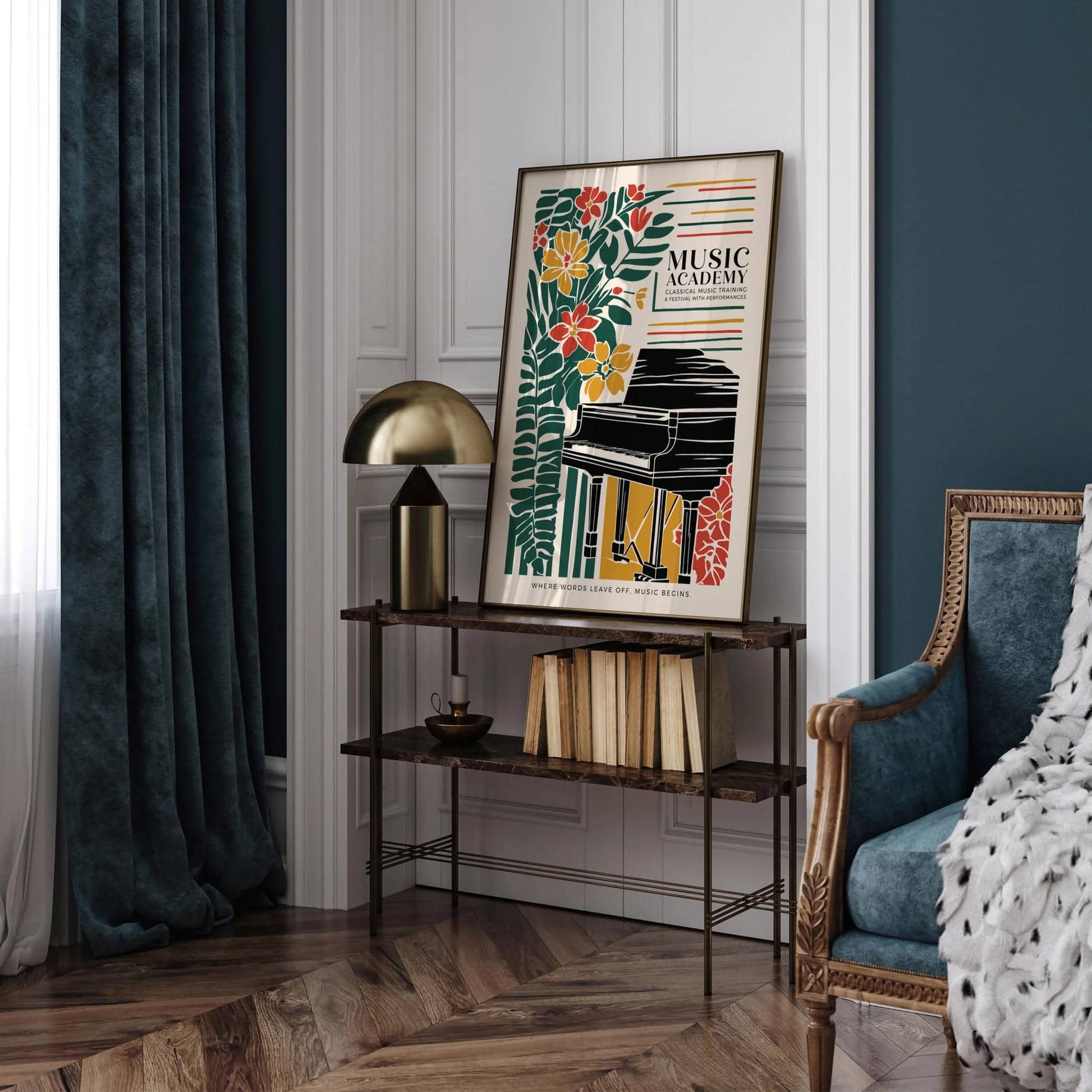Music Academy Elegant Art Print - HypeSheriff