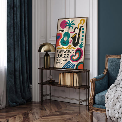Swing Jazz Poster – Retro Festival Wall Decor