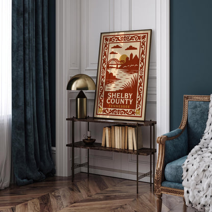 Shelby County Tennessee Travel Poster