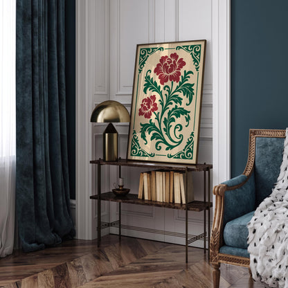 Rococo Style Floral Art Print