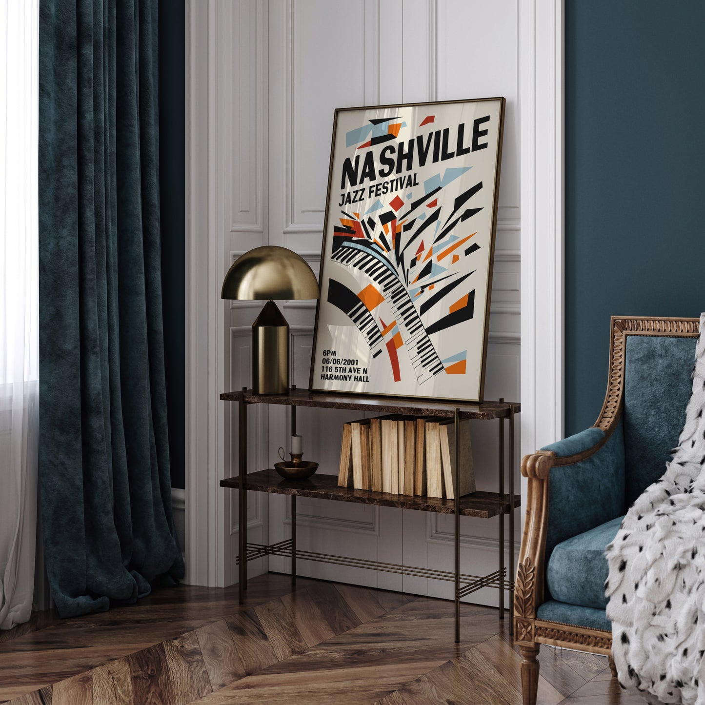 Nashville Jazz Festival Modern Art Print