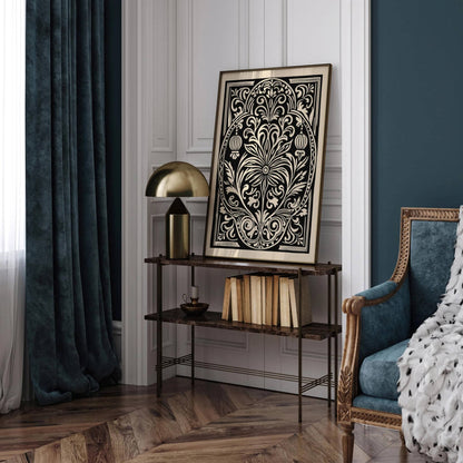 Rococo Revival Ornamental Floral Print