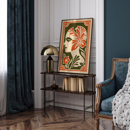 Art Deco Woman Portrait Poster