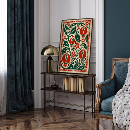 Abstract Country Farmhouse Botanical Art Print