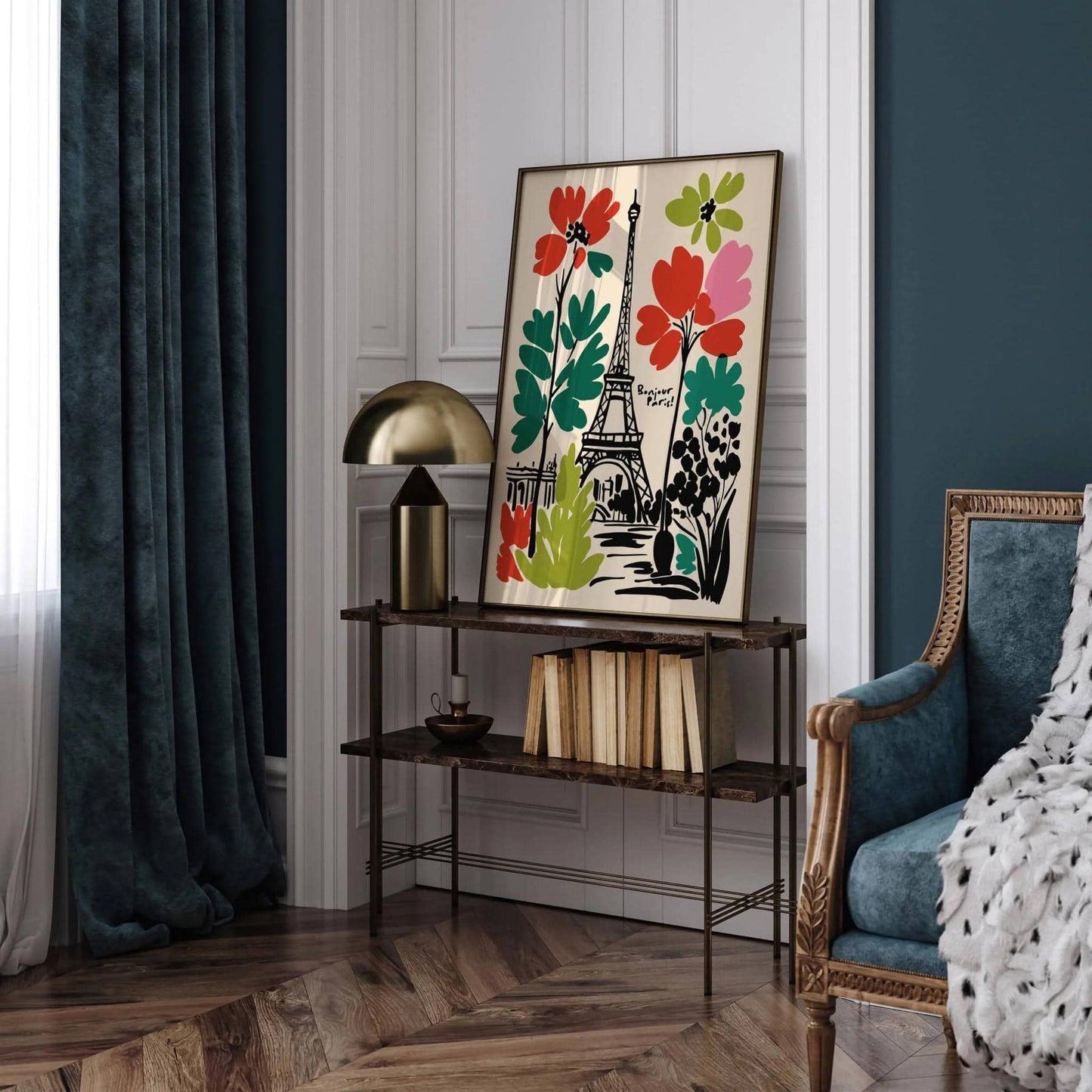 Bonjour Paris! Travel Eclectic Wall Art Print