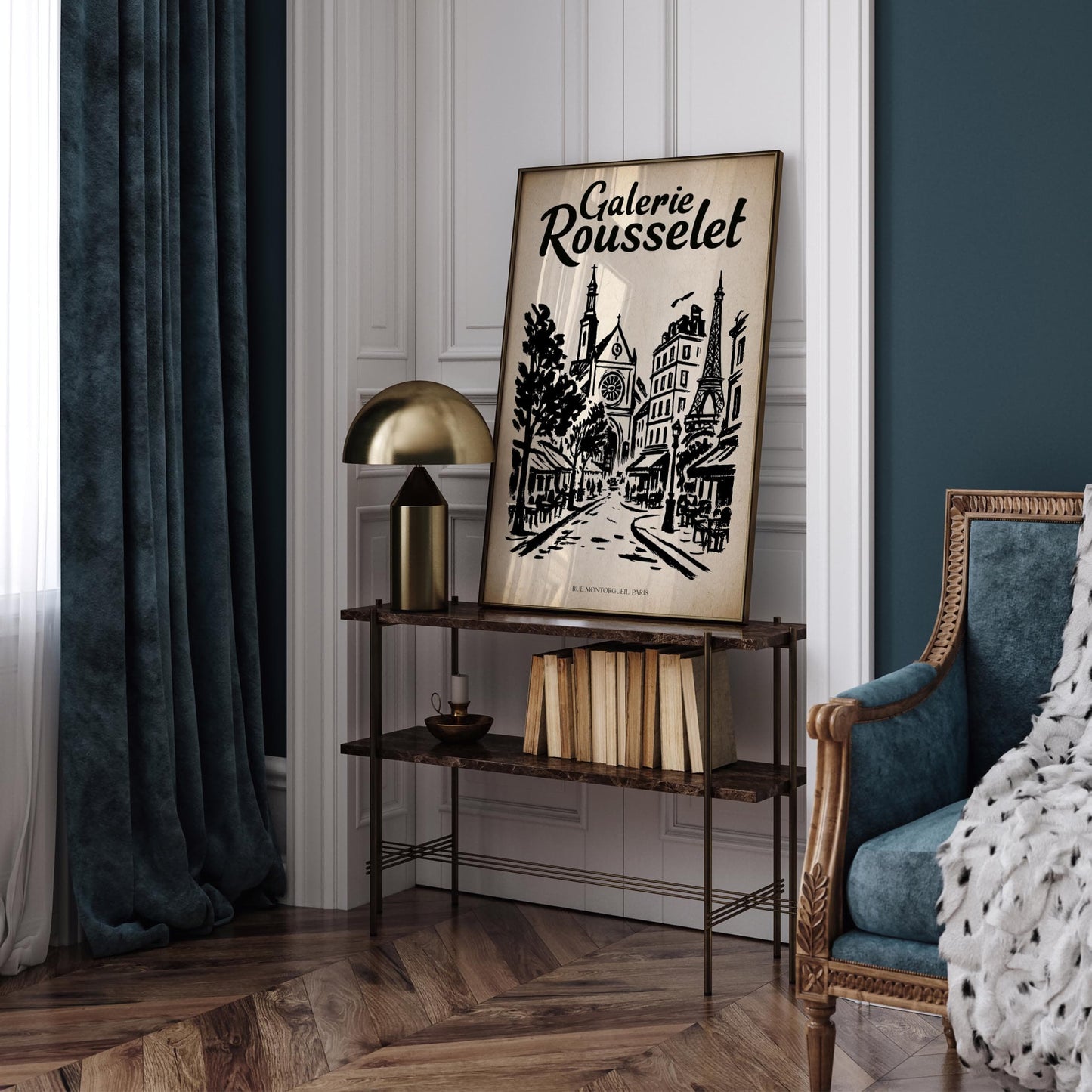 Rue Montorgueil Paris - Vintage Travel Art Print