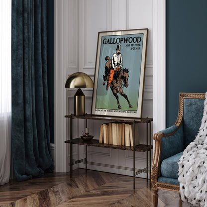 Hallopweed Retro Horse Racing Poster