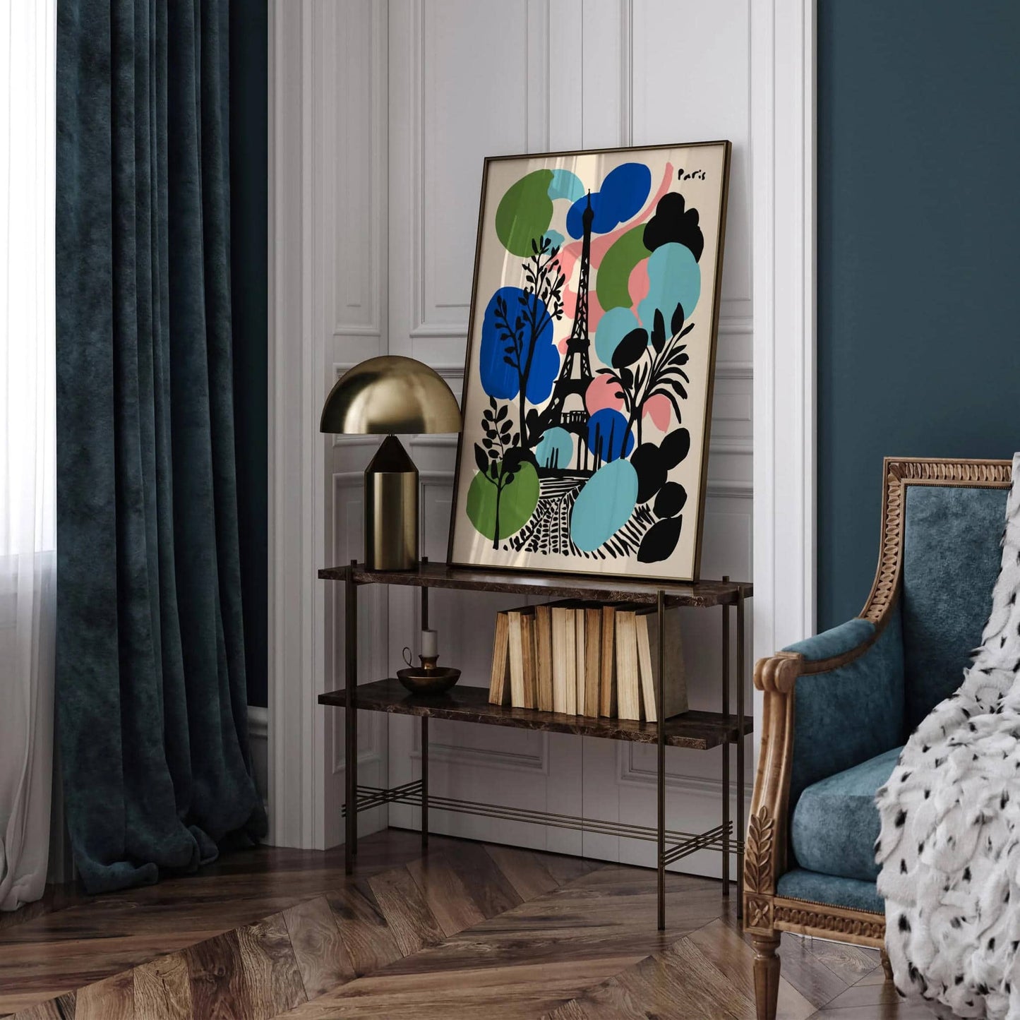 Eclectic Paris Eiffel Tower Poster