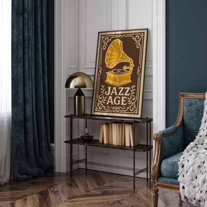 Jazz Age Music Poster - Gramophone Art Print