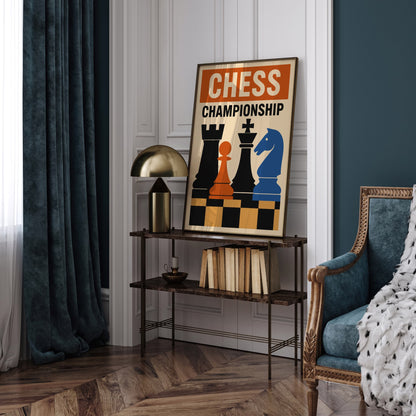 Chess Championship Retro Poster