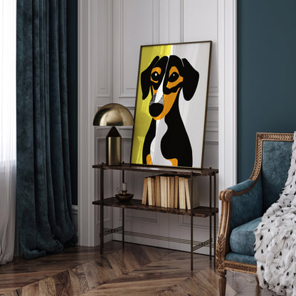 Retro Dachshund Ilustrated Poster