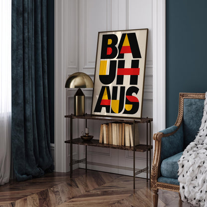 Bauhaus Modern Typography Art Poster