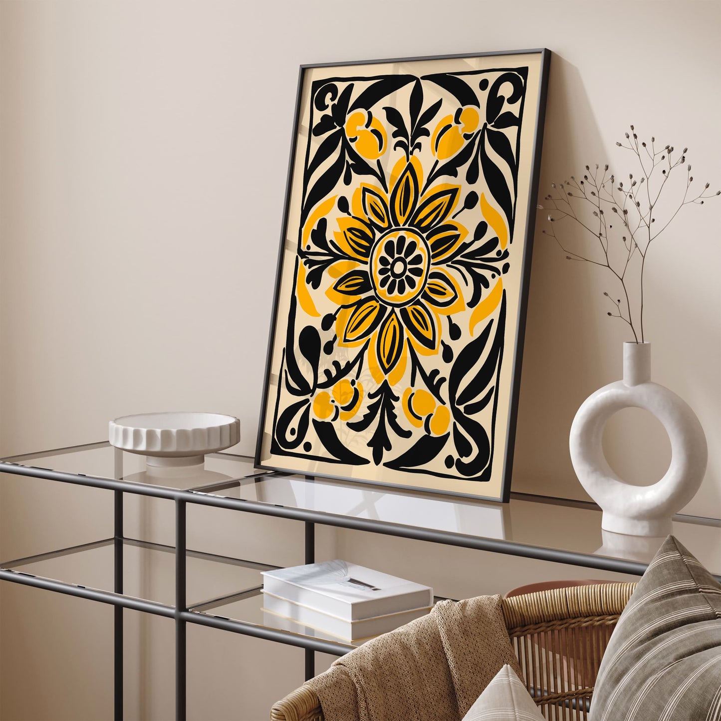 Rustic Hand Drawn Abstract Nature Art Print