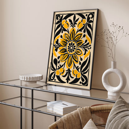 Rustic Hand Drawn Abstract Nature Art Print