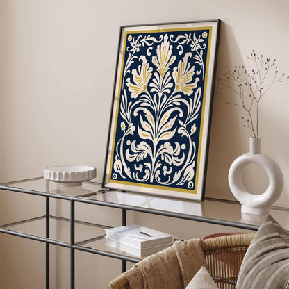 Elegant Rococo Botanical Print