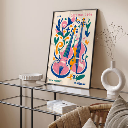 Jazz Music Day New Orleans Art Print