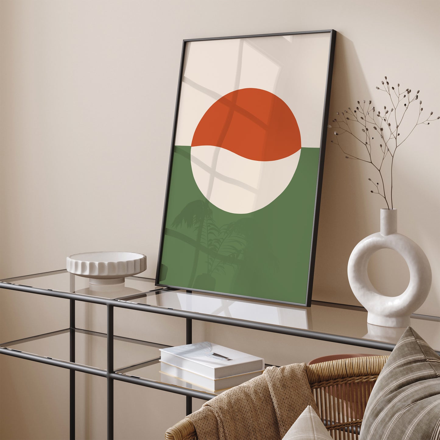 Modern Green Minimalist Wall Art