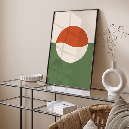 Modern Green Minimalist Wall Art