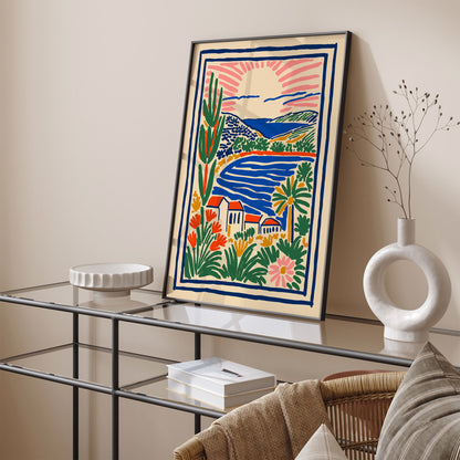 Spanish Landscape - Colorful Travel Wall Art Print