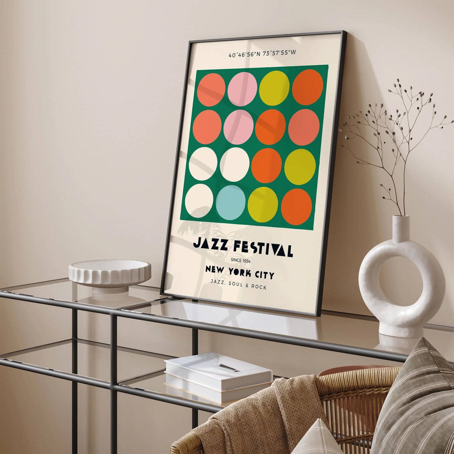 Jazz Festival NYC Poster – Central Park Vintage Wall Art