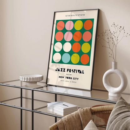 Jazz Festival NYC Poster – Central Park Vintage Wall Art