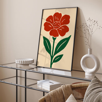 Red Flower Poster