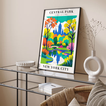 Central Park NYC Papiers Decoupes Poster