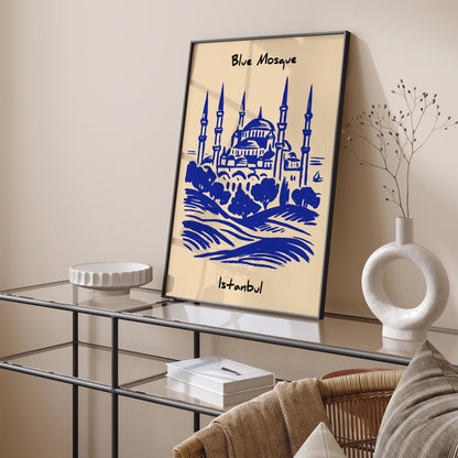 Blue Mosque Poster - Istanbul Travel Wall Art