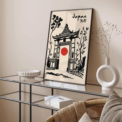 Japan Torii Gate Asian Travel Poster
