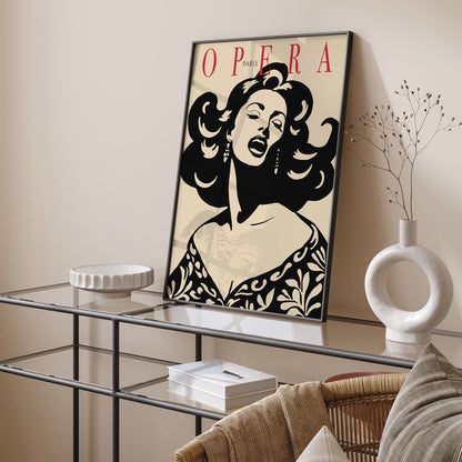Paris Opera Vintage Poster - Retro Music Wall Art