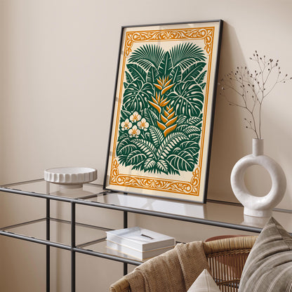 Tropical Botanical Nature Art Poster