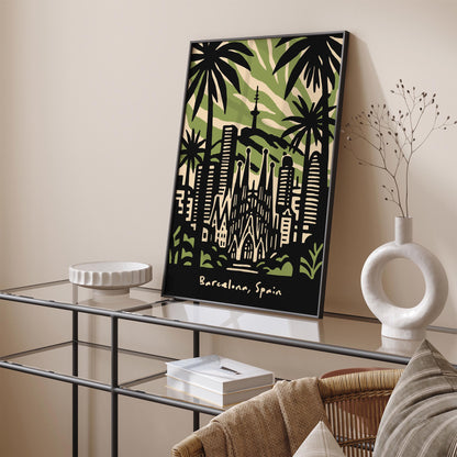 Barcelona Spain Poster - European Travel Print