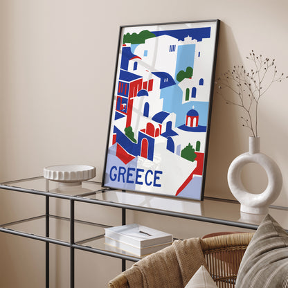 Minimalist Greece Travel Poster