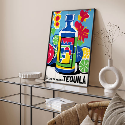 Mexican Tequila Colorful Retro Poster