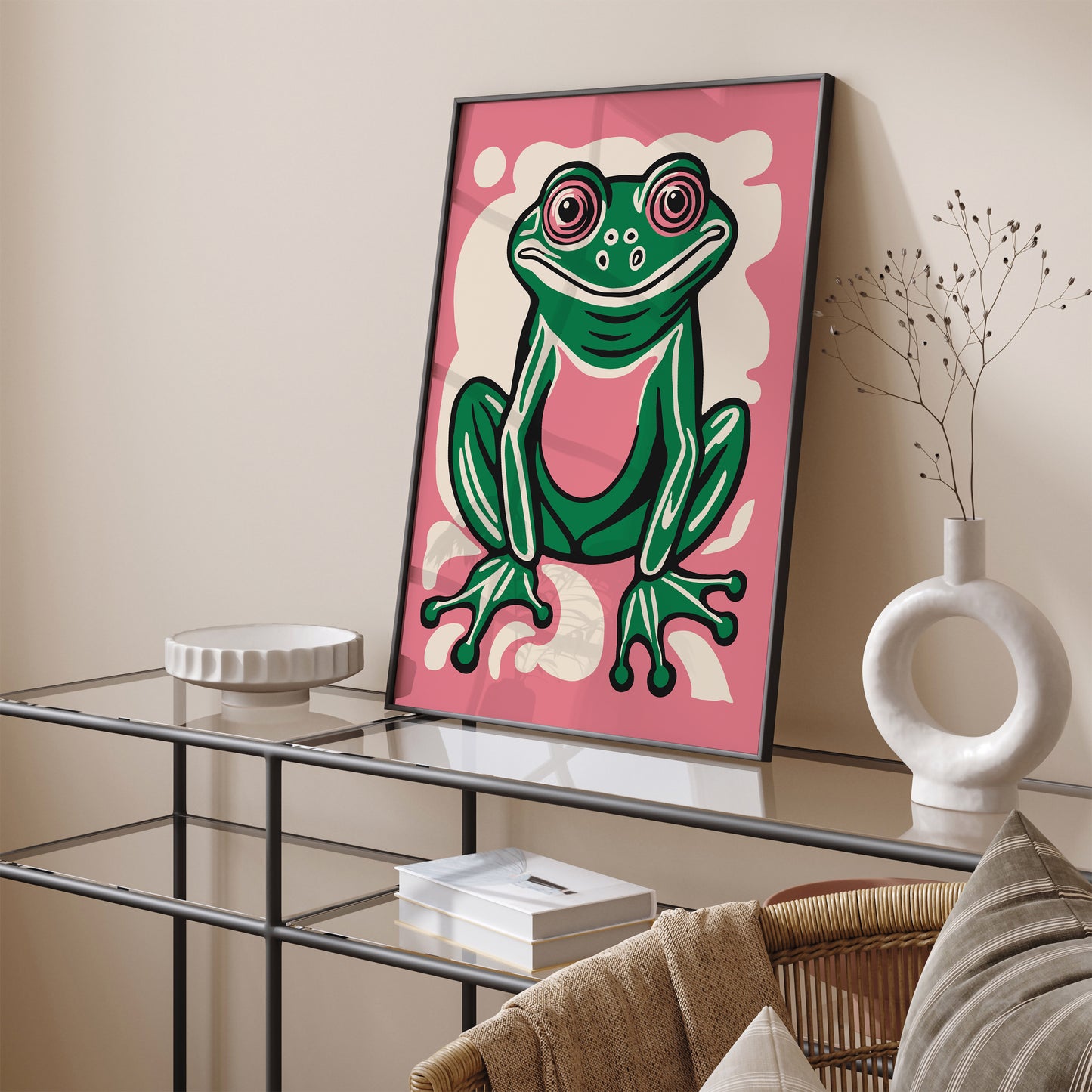 Funny Cute Pink Frog 2024 Poster