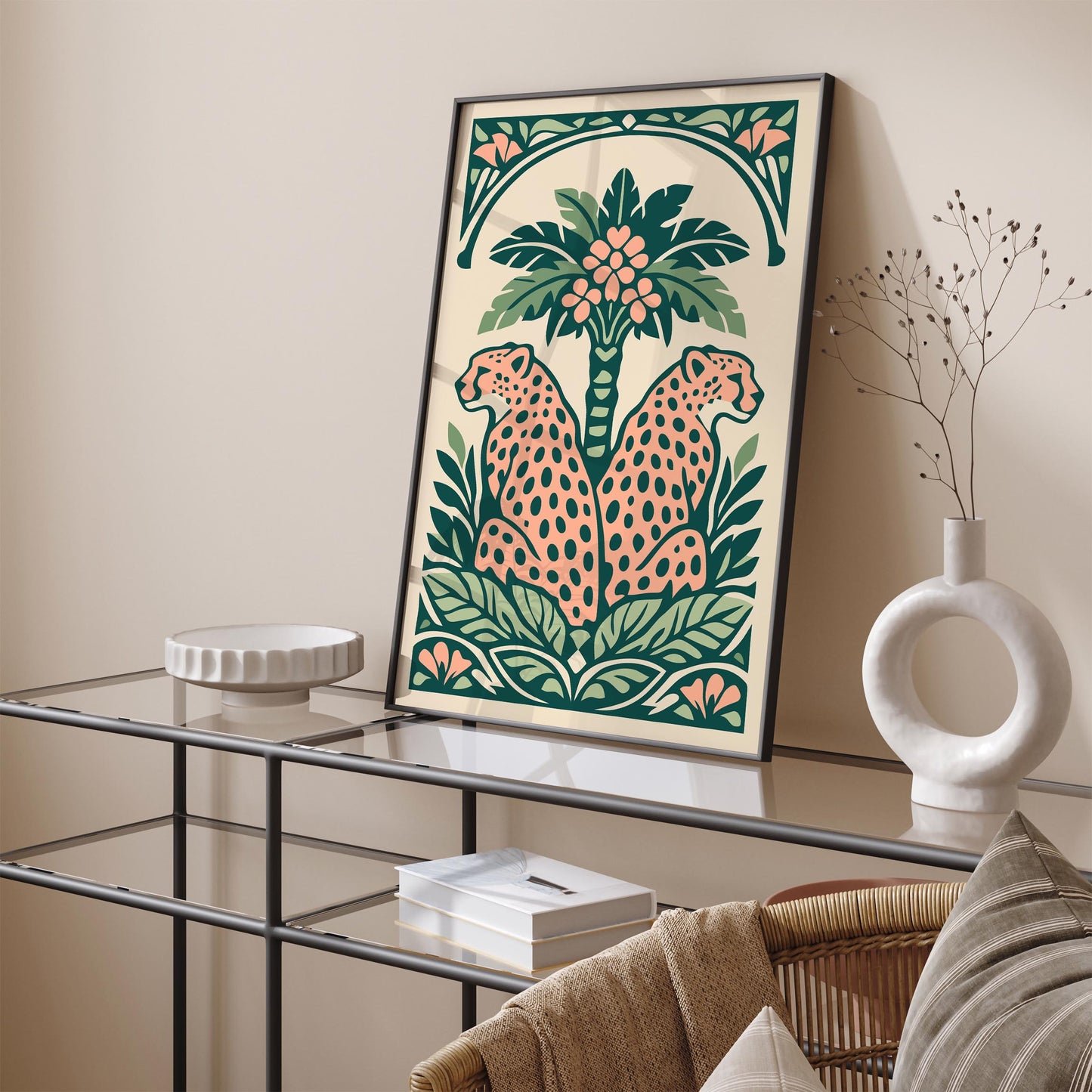 Jungle Bohemian Cheetah Wall Art Print